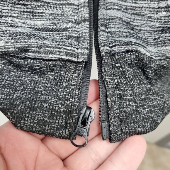 Airwalk Men's Gray‎ Black Spacedye Sherpa Lined Plush Zip Front Hoodie Size L - Picture 3 of 9